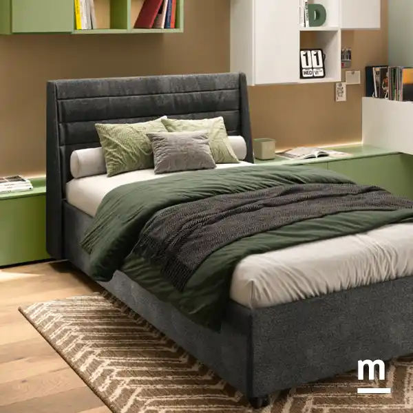 Letto imbottito con testata Imperial