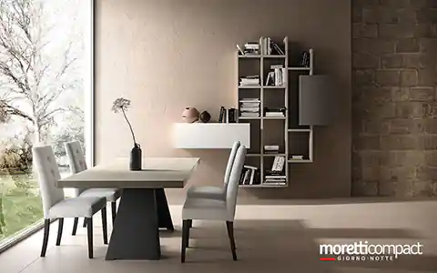 Libreria per sala da pranzo