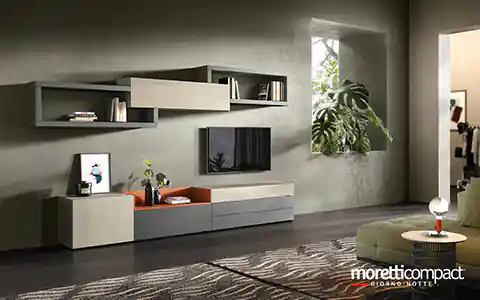 Living con dettaglio vassoio corallo
