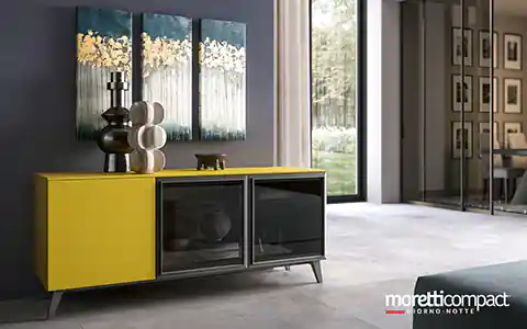 Madia con ante in vetro