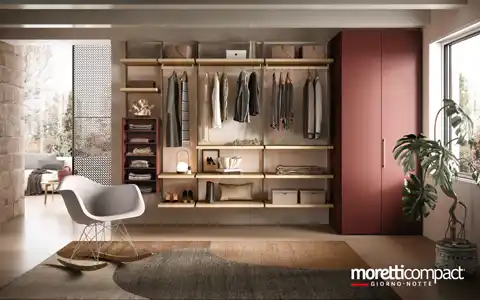 Cabina sospesa lineare con armadio