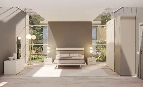 Camera Prime con Armadio scorrevole Libeccio, gruppo Modula e letto Tree