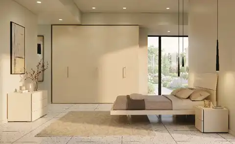 Camera Prime con Armadio battente, gruppo Modula e letto Mix