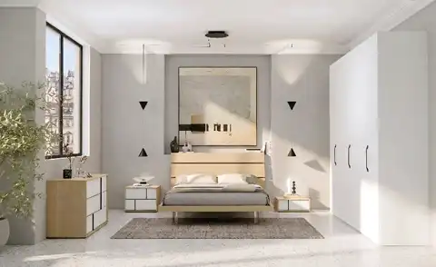 Camera Prime con Armadio battente, gruppo Profile e letto Tree