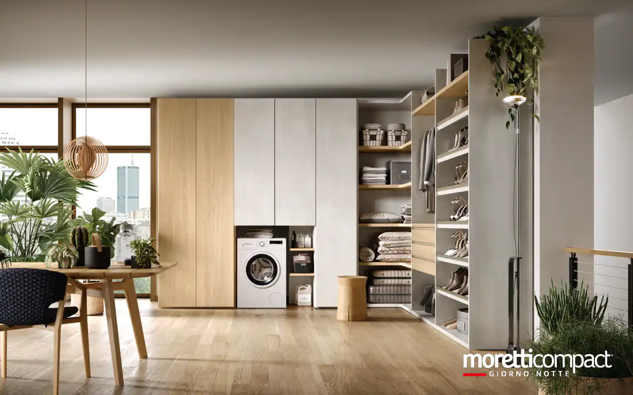 Cabina a moduli angolo per lavanderia