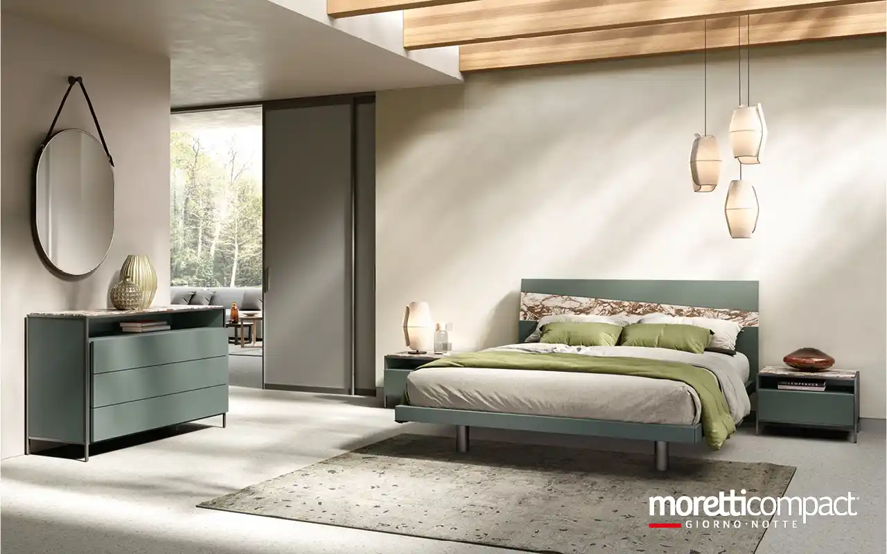 Camera con gruppo Frame e letto in pannello